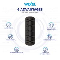 Gambar WIXEL H1 Cable Clip Organizer 5 Slot Silicone Penjepit Perapih Kabel Managemen Silikon Jepitan Klip Hitam dari WIXEL Kab. Tangerang 5 Tokopedia
