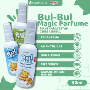 BUL BUL Authentic Perfume 60 ML - Parfum Kucing Bulbul Aman Terjilat Non Alkohol Wangi Sepanjang Hari