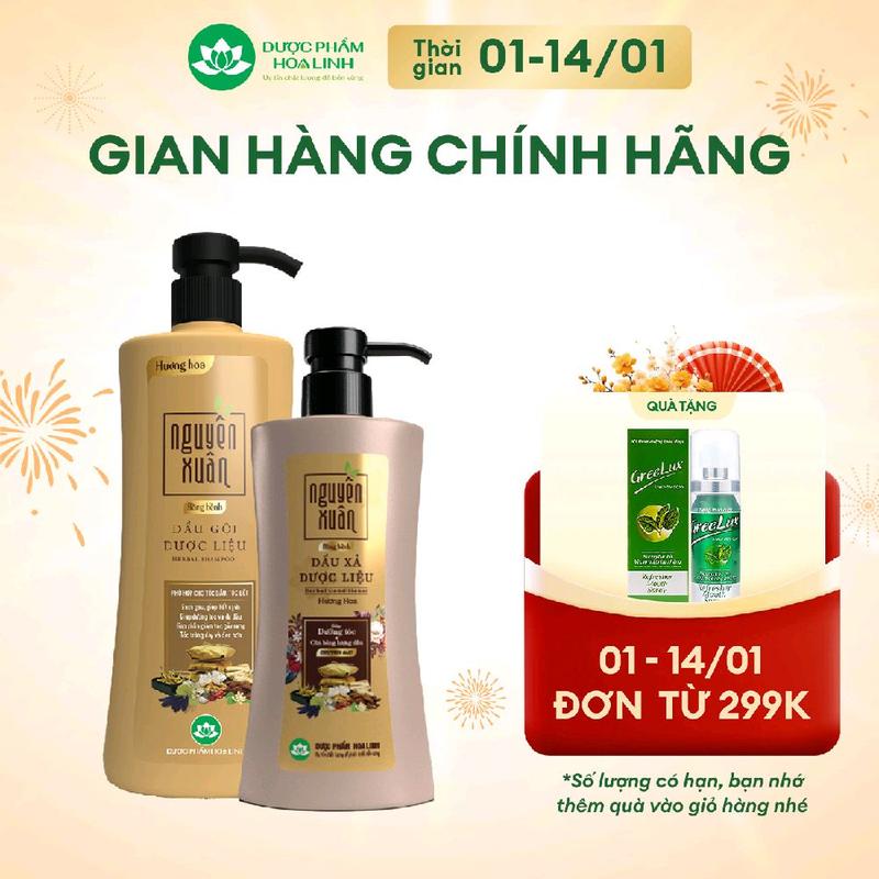 Bộ Dầu gội 470g và Dầu xả 318g Nguyên Xuân bồng bềnh - Dành cho tóc dầu bết