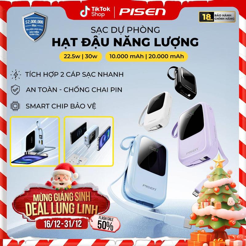 LINK 2 Sạc Dự Phòng Chuẩn CCC Sạc Nhanh Hạt Đậu Năng Lượng 22.5W & 30W | Nhỏ Gọn Cáp Sạc Nhanh 2 Chiều Led Hiển Thị Dung Lượng | QUICK POWERLink 22.5W | TP-D153 TP-D154 TP-D118 | Bảo Hành 12 Tháng PCARE +6 Tháng | Bảo Hiểm 2 Triệu phù hợp iphone