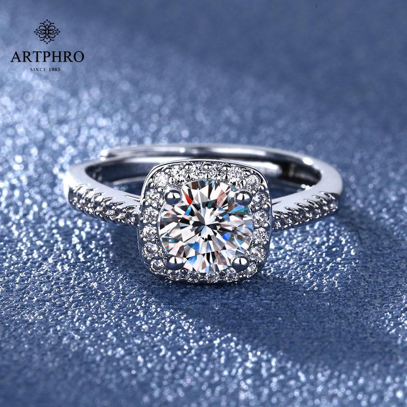 ARTPHRO Eight Hearts and Eight Arrows Princess-Cut Adjustable Ring for Women 0
