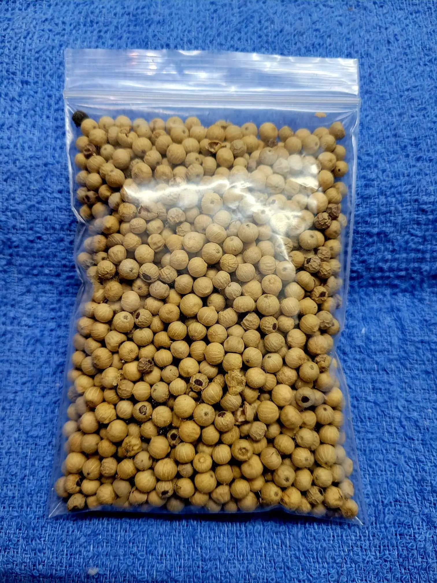 50g Authentic 100% Pure Premium Sarawak White Peppercorn White Pepper Seed White Pepper Berries Protein