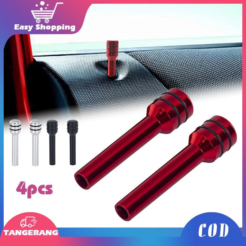 4pcs Knob Kunci Pintu Mobil Universal Knop Kunci Mobil/Truk Untuk Modifikasi Knob Pin Pengunci Pintu Interior Mobil 0