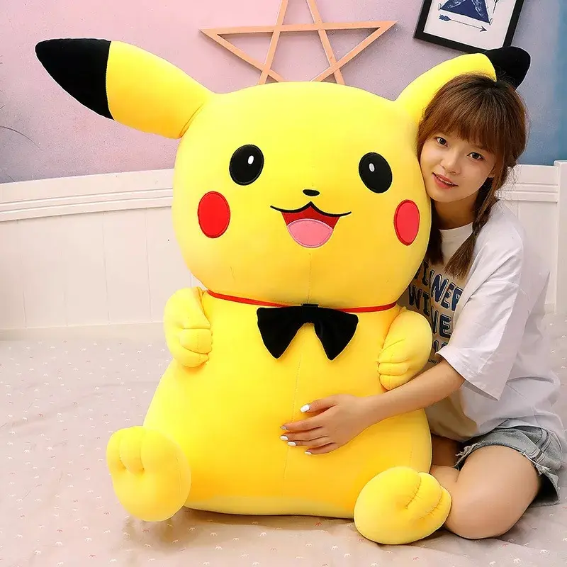 Boneka Pikachu Jumbo Original/Boneka Lucu Lembut/Boneka Jumbo Bahan Plush Kualitas Tinggi untuk Hadiah Anak