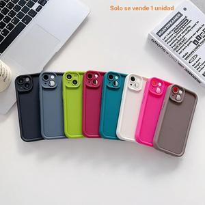 Funda para celular de color sólido, 1 unidad, funda protectora anticaída, cubierta para celular a prueba de golpes para iPhone 11 12 13 14 15 Pro Max