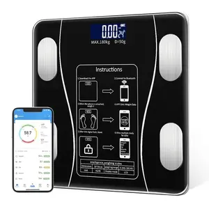 BISA COD 6152 Timbangan Badan Digital / Smart Body Fat Scale LED Bluetooth Aplikasi