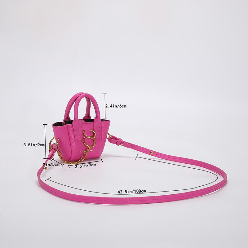 Juliette - Tas mini lucu wanita / Mini slingbag cantik / tas kosmetik selempang / tas lipstik mini / tas mini fucshia - shopillia 8