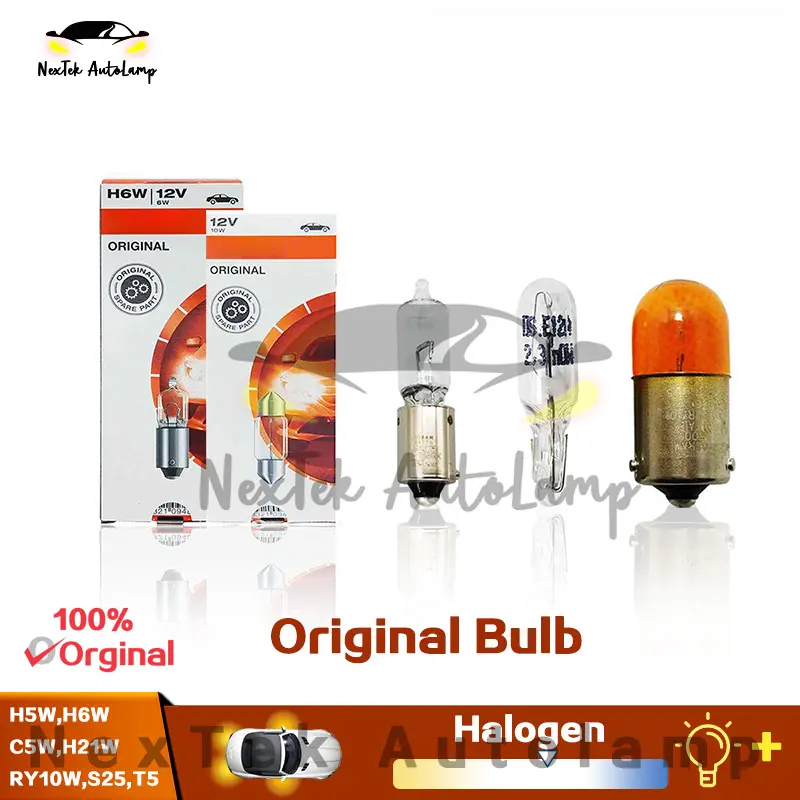 For OSRAM Original RY10W S25 PY21W T5 C5W H5W H6W H21W 12V 3200K Car Standard Halogen Headlight Bulb (1 Bulb)