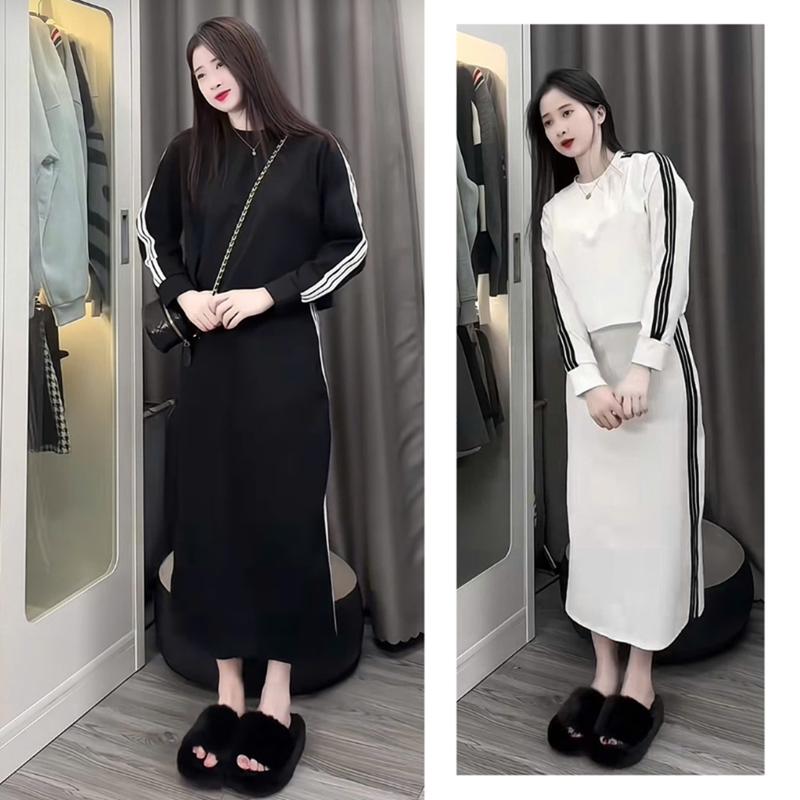  SÉT Bộ Nữ Thể Thao Áo Crotop Phối Chân Váy  xẻ sau giữa ,Áo có dây rút bên trong mặc được 2 Kiểu-MS02 