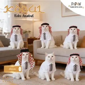 Papaw Baju Koko Kucing Kurta Lebaran Pakaian Muslim Kobul