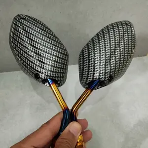 Spion Karbon Twotone Mini Motor Honda I Spion Kecil Karbon Twotone Motor Honda Beat Vario Scoopy Supra Pcx Grand Megapro Tiger GL Cb150r Kharisma Accessories Asli