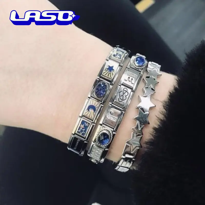 Laso  Italian Charm Bracelet Stainless Steel [Celestial Harmony] - Satuan - Gelang charm 2