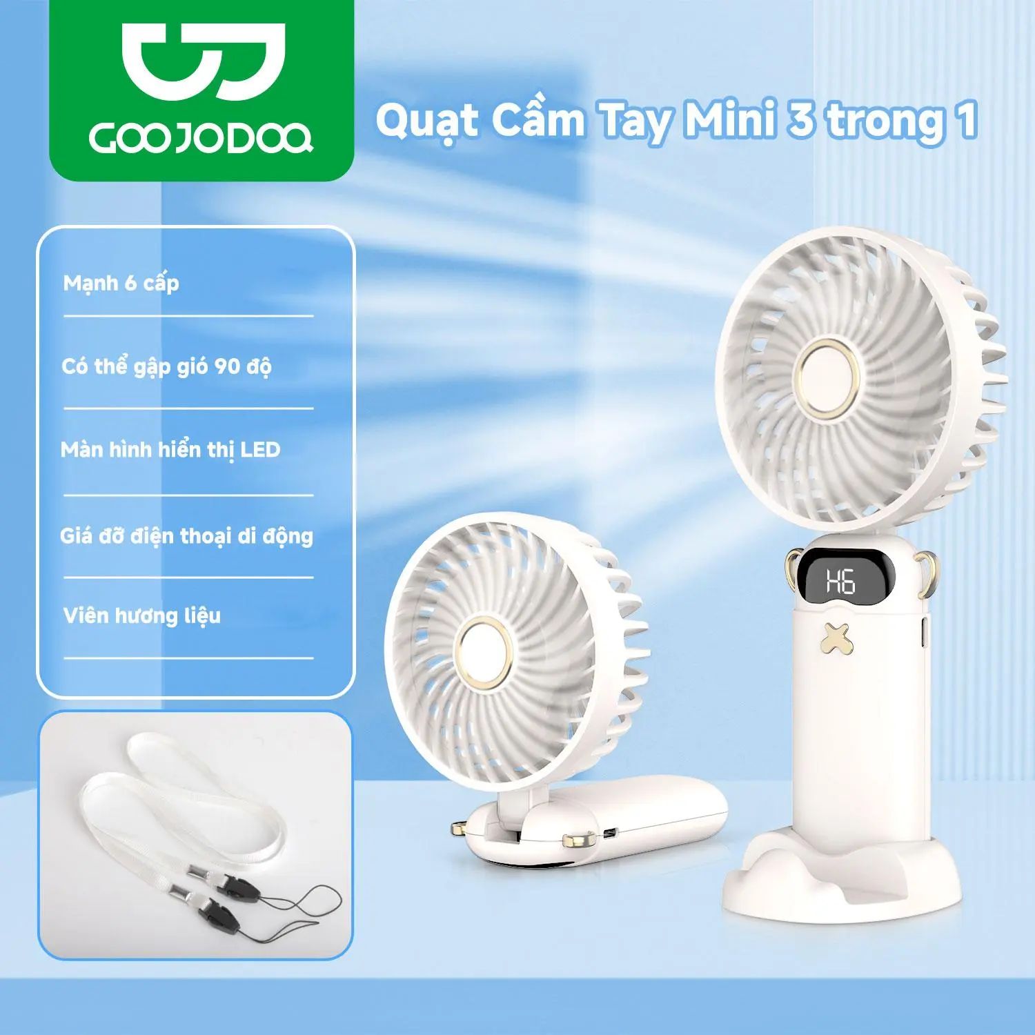 [GOOJODOQ] QUẠT CẦM TAY MINI 3 TRONG 1 SIÊU TIỆN LỢI Led Phụ Kiện Usb | BigBuy360 - bigbuy360.vn