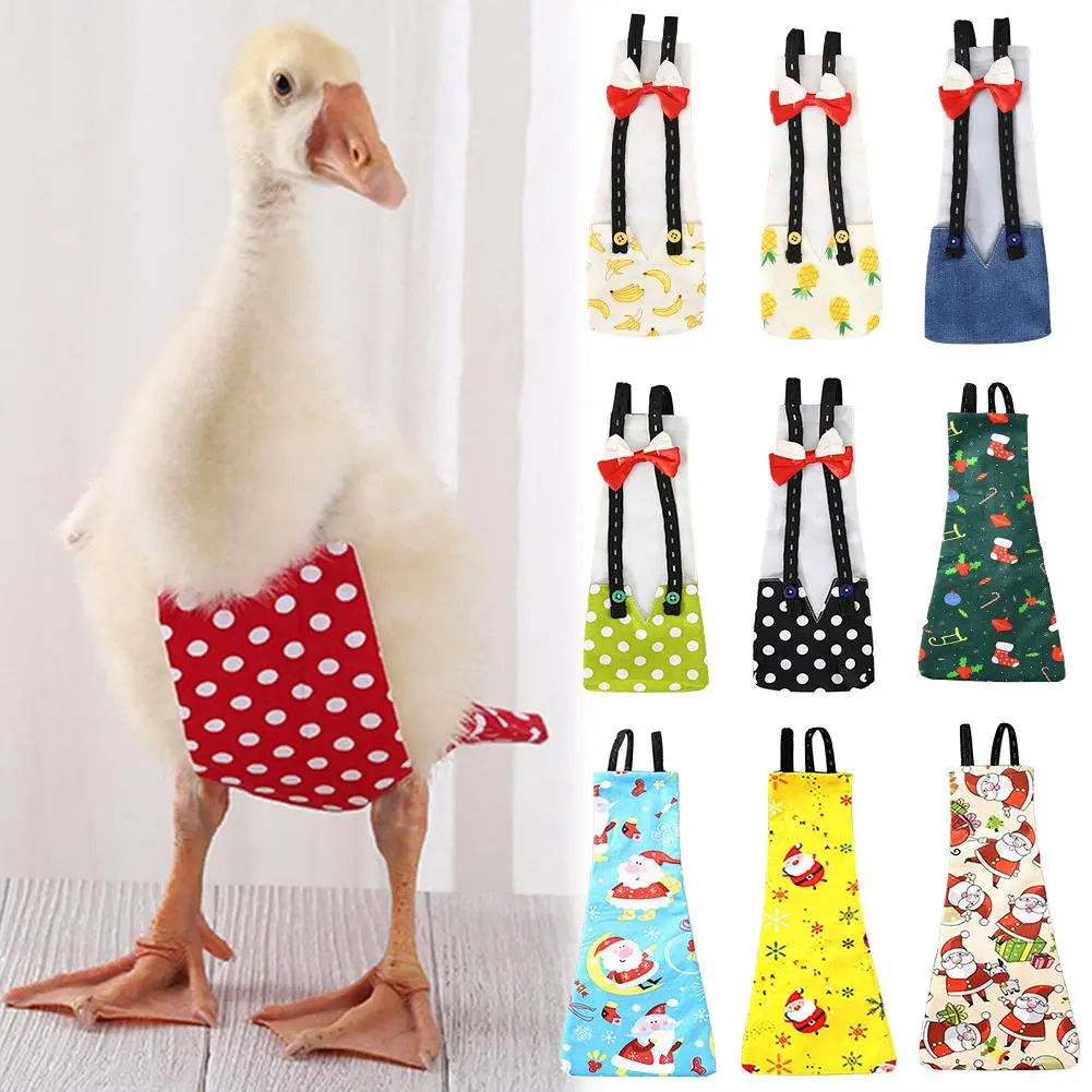 Pet Duck Diaper Goose Chicken Poultry Diaper Clothes Reusable Washable Costume Diaper with Bow Knot Duck Supplies #436583