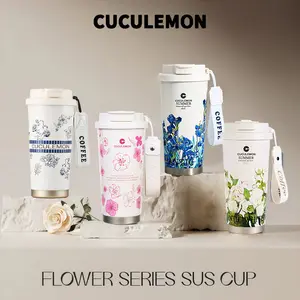 Cuculemon Coffee Mug Tumbler 530ml Botol Minum Stainless, Vacuum Hot Cold, Tutup Multifungsi + Sedotan, Pas untuk Kopi & Teh, Sekolah / Kerja / Travel tumblers stainless botol minum sport cup bottle tumbler lucu cewek tumblers hydropack