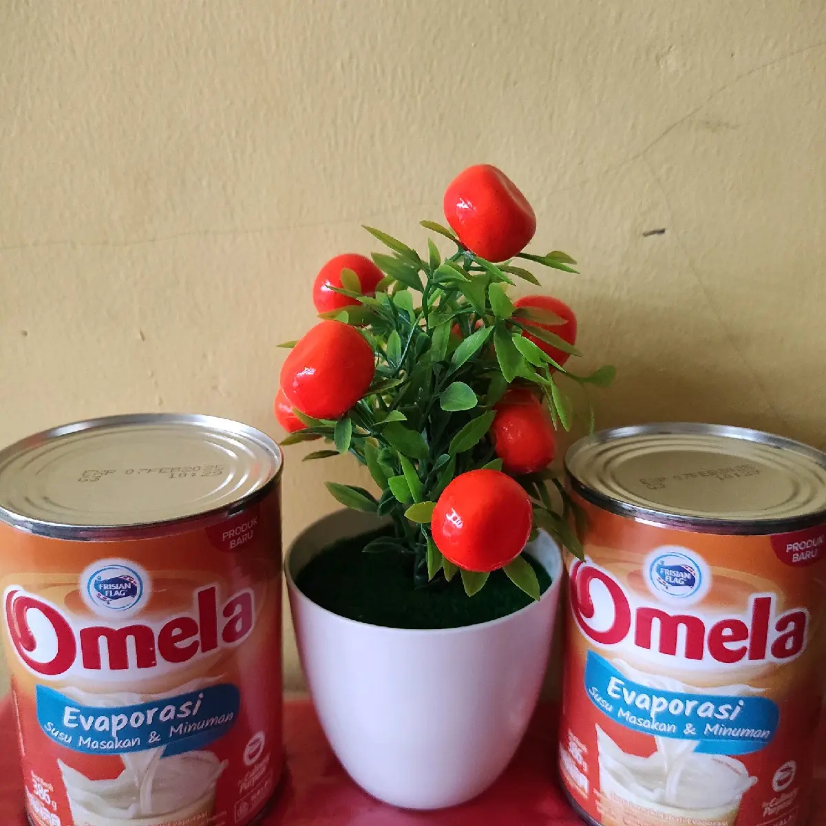 Omela Evaporasi Susu masakan dan minuman 386gram Halal Gula Milk Dairy Ayam Makanan Flag Baking Enak Food Pengganti Etawa