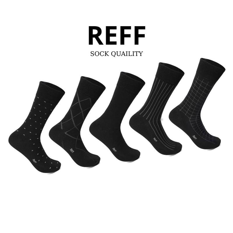  Hộp 5 Đôi Tất Nam Đi Giày Tây REFF cotton cao cấp combo 5 đôi tất công sở nam vớ văn phòng tất văn phòng nam cotton mềm mại thoáng khí co giãn hút ẩm. 