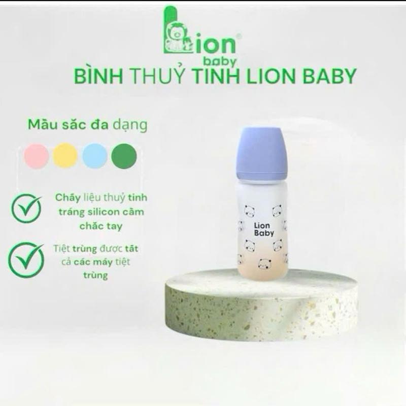 Dụng cụ trữ sữa THỦY TINH Lion baby đủ size 150ml và 240ml
