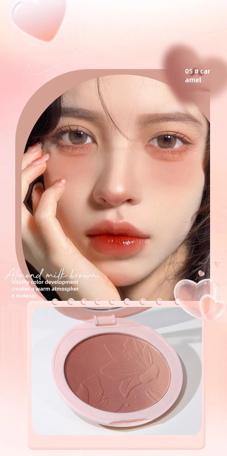 Product Introduction of 【buy 1 get 1 free】ZVEV Gradient powder blusher+brush, low saturation, improve atmosphere, can be used as concealer, 6 colors 13