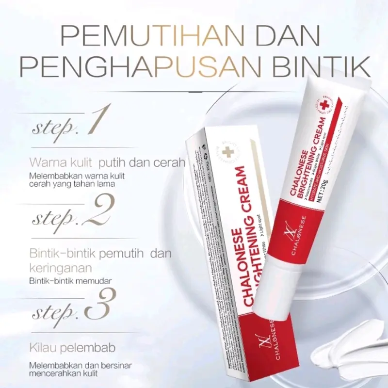 CHALONESE Cream Whitening  and Freckle removal krim pemutih dan menghilang kan flek 2