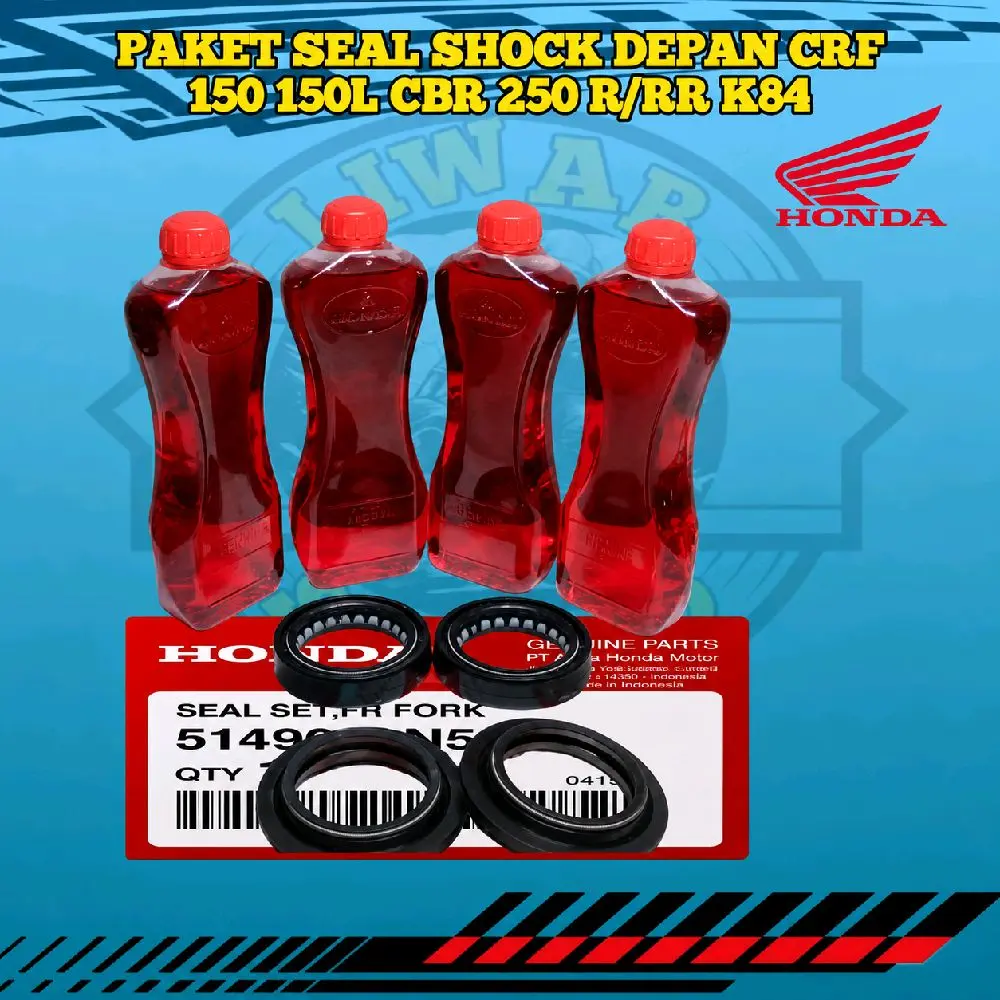 SEAL SHOCK DEPAN CRF 150 CRF 150L CBR 250 R/RR K84+TUTUP ABU PLUS OLI SHOCK SET Motorcycle