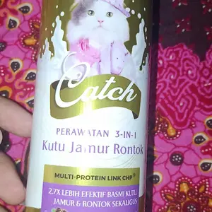 Catch - Shampoo Kucing Anti Kutu , Anti Rontok , Anti Jamur ,  Solusi 3-in1, dan Bulu Putih