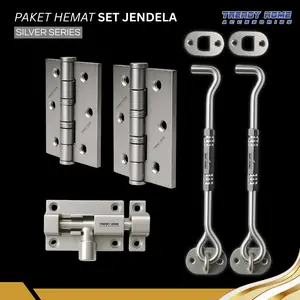 Paket Hemat Satu Set Jendela - Engsel Tebal Grendel  Hak Angin - Free Baut Lengkap Tinggal Pasang pintu kelengkapan