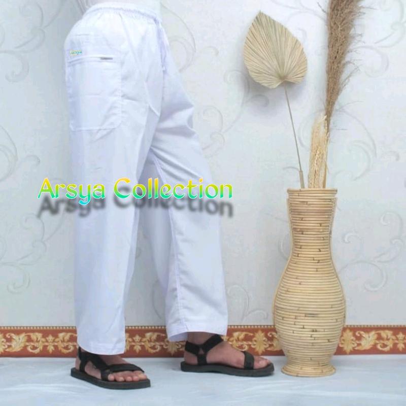 Celana Sirwal Pangsi Muslim Pria Dewasa Hitam Panjang - Arsya Collection sepinggang longgar Komprang 2