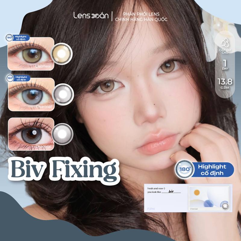 Kính áp tròng cận 1 ngày LENS XOẮN lens xám douyin có viền tròn mắt cấp ẩm cao MYFIPN BIV VENTI FIXING