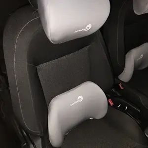 LEMBOOT Bantal Mobil Set Ergonomis Memory Foam 100% Bantal Leher Mobil Bantal Pinggang Mobil