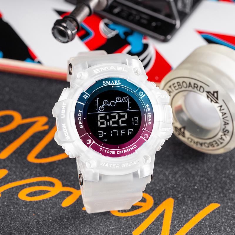 Đồng Hồ Nam, SMAEL, Thời Trang Và Ngầu, Thích Hợp Sử Dụng Ngoài Trời, Đa Năng, Đồng Hồ Điện Tử Thể Thao Chống Nước, Có Tính Năng Hẹn Giờ, Đồng Hồ Báo Thức, Lịch Tháng, Thích Hợp Cho Học Sinh, 8082