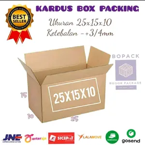 Kardus Box Karton Kotak Dus Packing Polos UK. 25×15×10.CM BFlute warna coklat Tebal 3 mm