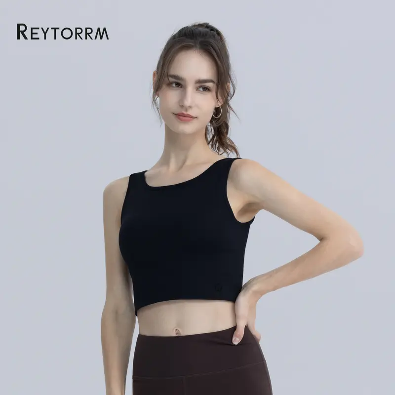Reytorrm LYCRA Sport Bra Push Up BH Pakaian Olahraga Kekuatan Tinggi Shockproof Fitness Vest Running Yoga Bra.（WX020) 3