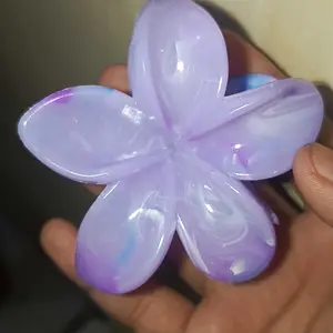 Unimese Jepit Rambut Jedai Motif Bunga Kamboja Warna Marble Untuk Harian