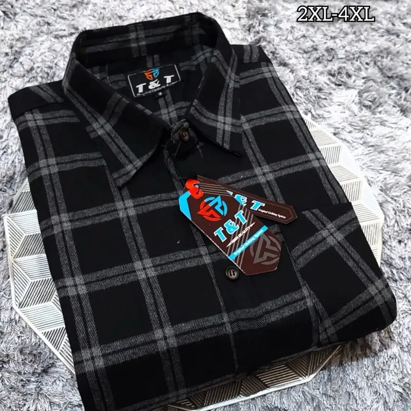 KEMEJA FLANEL JUMBO SIZE 2XL 3XL 4XL PRIA LENGAN PENDEK /PRIA MOTIF KOTAK KOTAK LENGAN PENDEK KUALITAS PREMIUM Distro Panjang 6