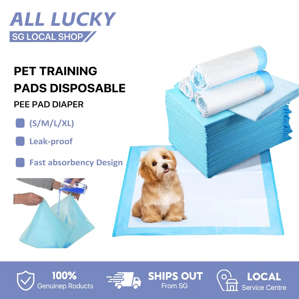 【SG Stock】 Pet Training Pads Disposable Pee Pad Diaper for Dogs, Cats, Rabbits, Birds & Small Animals (S/M/L/XL)