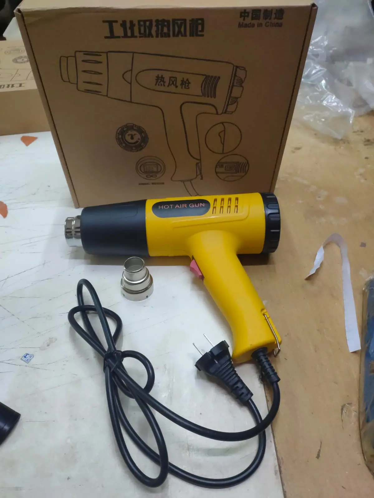 HOT GUN VF2000A pemanas sticker segel plastik heatgun blower