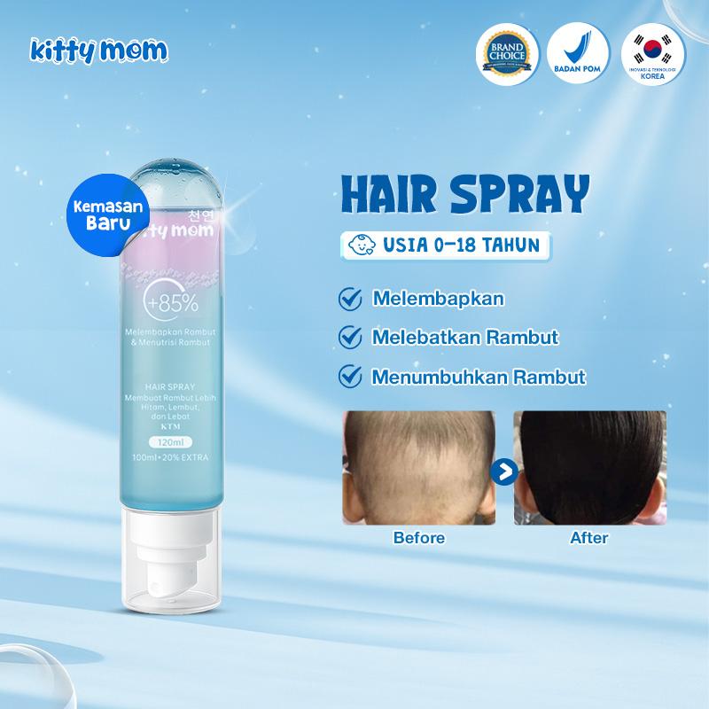 Kitty Mom Hair Lotion Spray Vitamin & Pelebat Rambut Bayi Hair Care Anak Baby Newborn Skincare Hair Tonic Anak & Remaja 0-18 Tahun