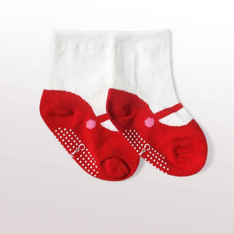 Baby Girl Anti-slip Floor Socks Cotton Patchwork Breathable Short Socks 6