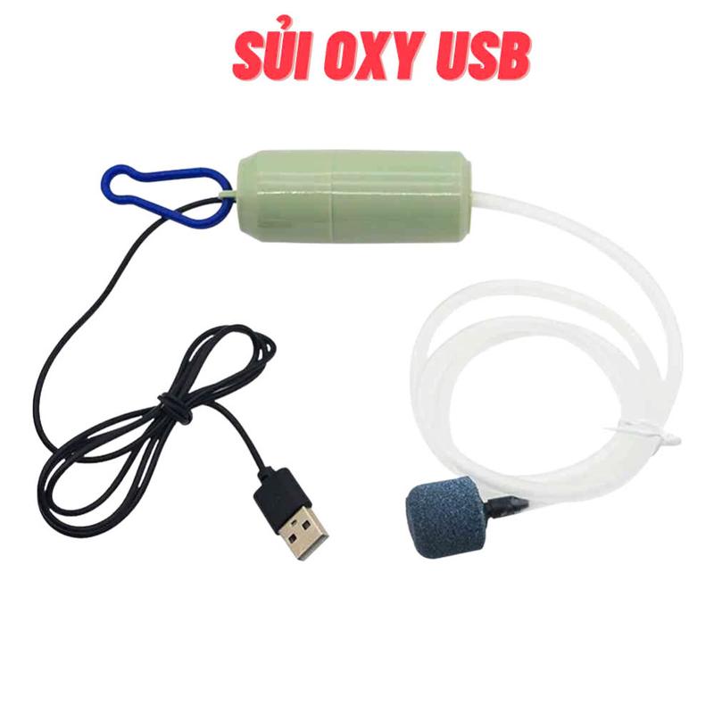 Máy Sủi Oxy Mini Kết Nối USB - Sục Khí Oxi Cho Bể Cá Cảnh Siêu Êm Và Nhẹ
