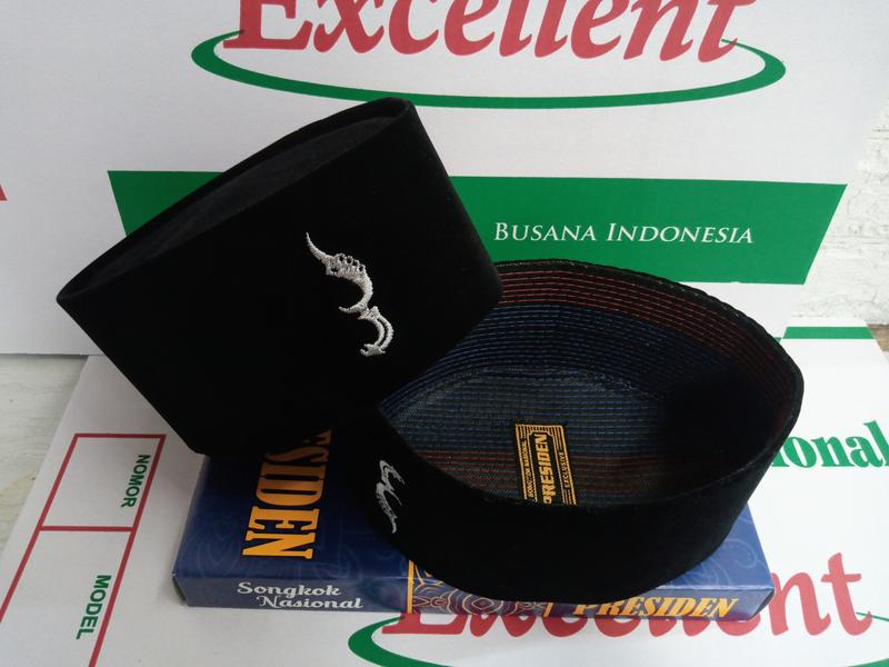 PECI SONGKOK KOPIAH HITAM LOGO KUJANG SILVER BERKUALITAS BISA BAYAR DITEMPAT READY STOCK Muslim Dewasa Bordir 2