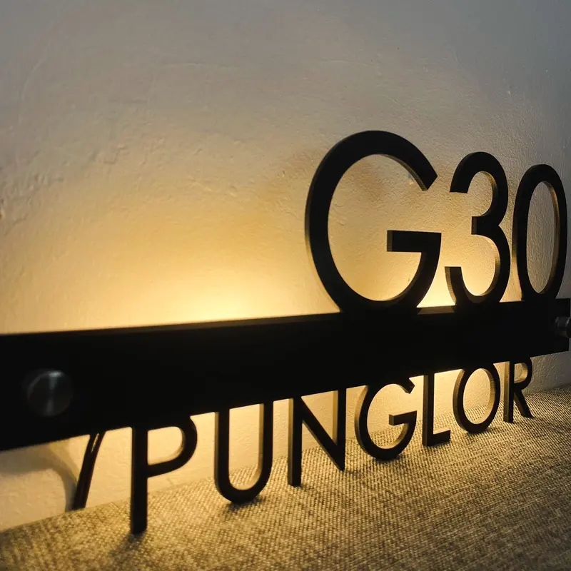 Angka Nomor Rumah Minimalis Lampu Led Elegan Waterproof 2