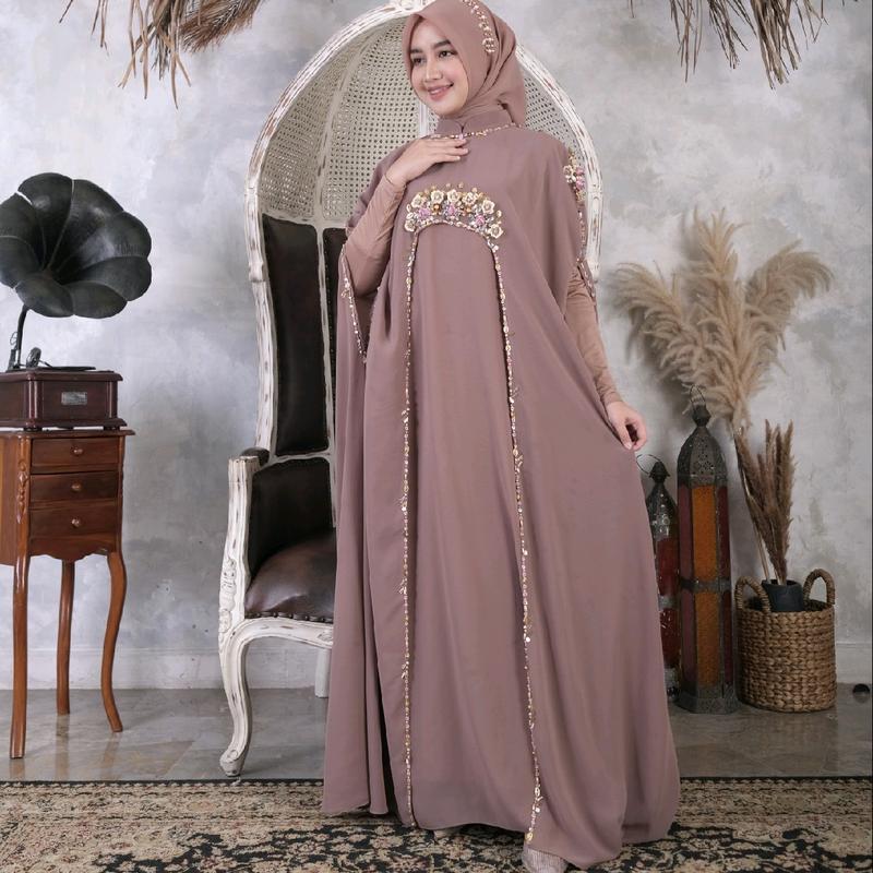 KAFTAN DAHLIA "TANPA DALAMAN" Lebaran Formal Panjang Mewah 3
