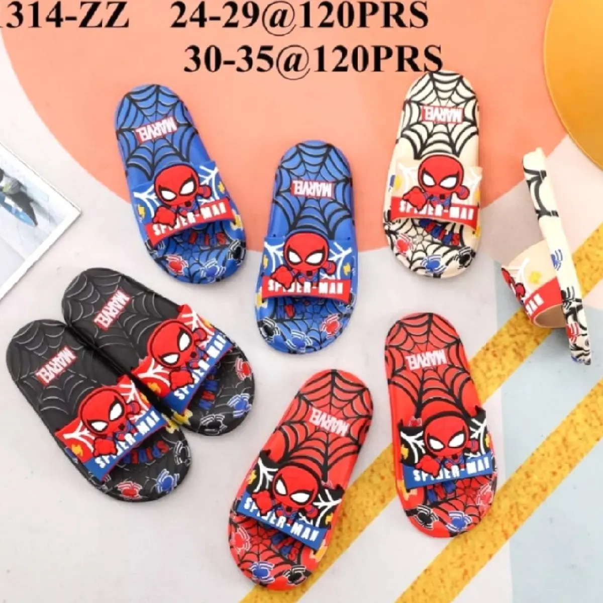 JN336_Sandal anak laki laki 2 s/d 10 tahun karet jelly import full colour Spiderman #sandal anak import
