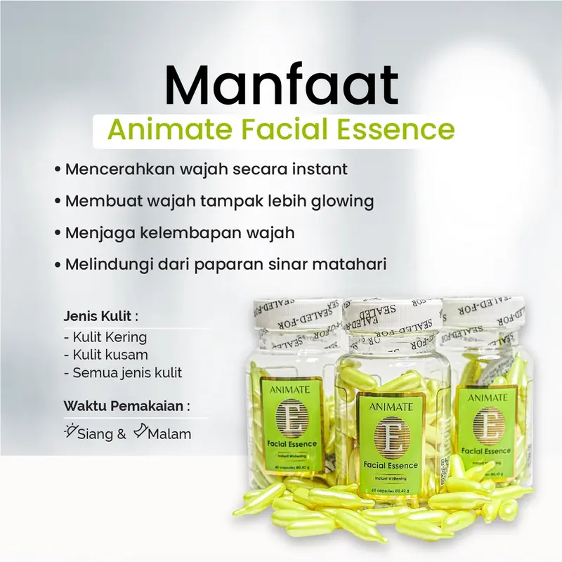 ANIMATE KAPSUL FACIAL ESSENCE SERUM VITAMIN E 4