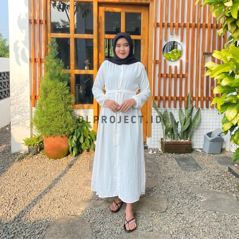 LOCCA DRESS GAMIS FULL KANCING CRINKEL AIRFLOW LD 110 | GAMIS POLOS CRINKEL | GAMIS MUSLIMAH TERBARU REMAJA | GAMIS HIJABERS WANITA | GAMIS POLOS KEKINIAN | GAMIS TERBARU REMAJA Polos Crinkle Panjang Nyaman Muslim Ibu Dewasa Cantik Menyusui 0