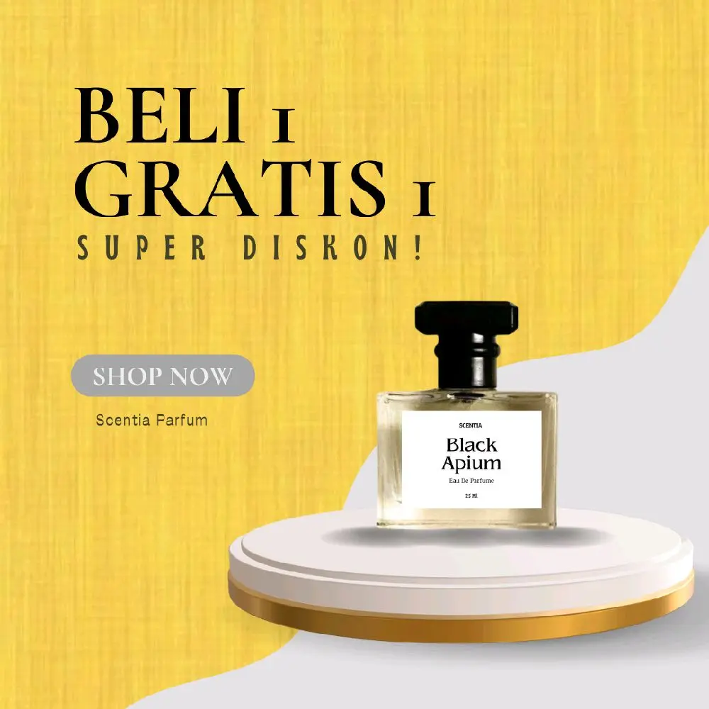 BELI 1 GRATIS 1 - Perfume [Black Apium] Uniseks [Ukuran 25 Ml] Tahan Seharian Cocok Untuk Pria Wanita | Parfum Coffee Licorice Pear Vanila Orange Wangi Kopi Almond Cewek