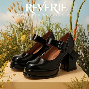 Sociouse Reverie Sepatu Mary Jane Heels Platform Wanita
