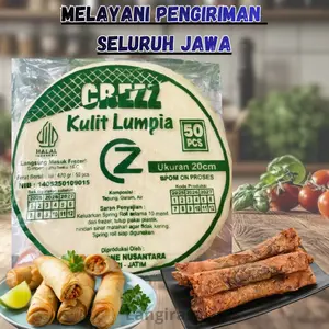 Crezz Kulit Lumpia, Piscok  Frozen Food isi 50 pcs Halal dan Tidak Mudah Sobek