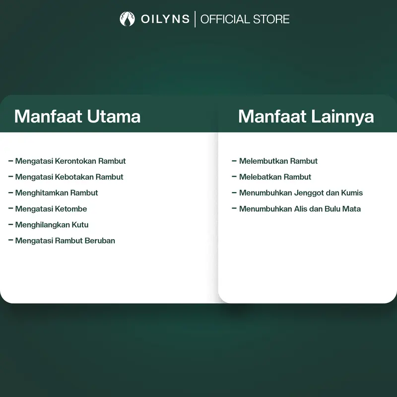 Oilyns - Minyak Kemiri Murni 100ml - Vitamin Rambut & Penumbuh Alis, Bulu Mata, Brewok, Menghitamkan, Melebatkan, Menebalkan, Memanjangkan, Haircare Herbal 4